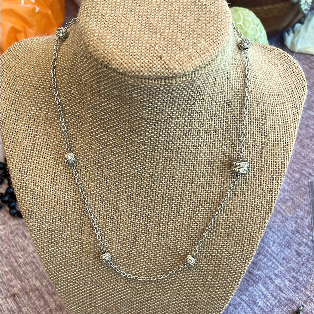 Esposito 925 Silver Beaded Necklace - Picture 2 of 6